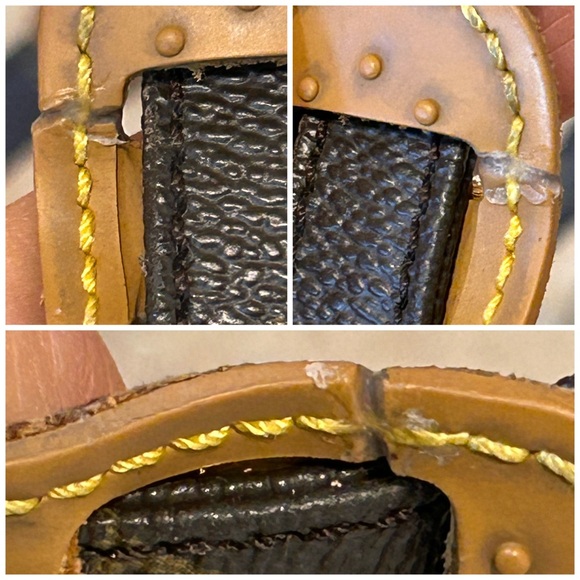 Authentic Louis Vuitton Vintage Canvas Monogram strap with Shoulder Pad - Picture 9 of 11